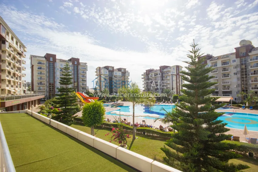 Długoterminowy wynajem apartamentu 2+1 z widokiem na basen — Alanya, Avsallar A9 11 