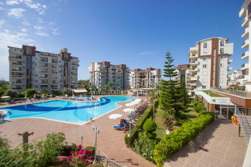 Długoterminowy wynajem apartamentu 2+1 z widokiem na basen — Alanya, Avsallar A9 5 
