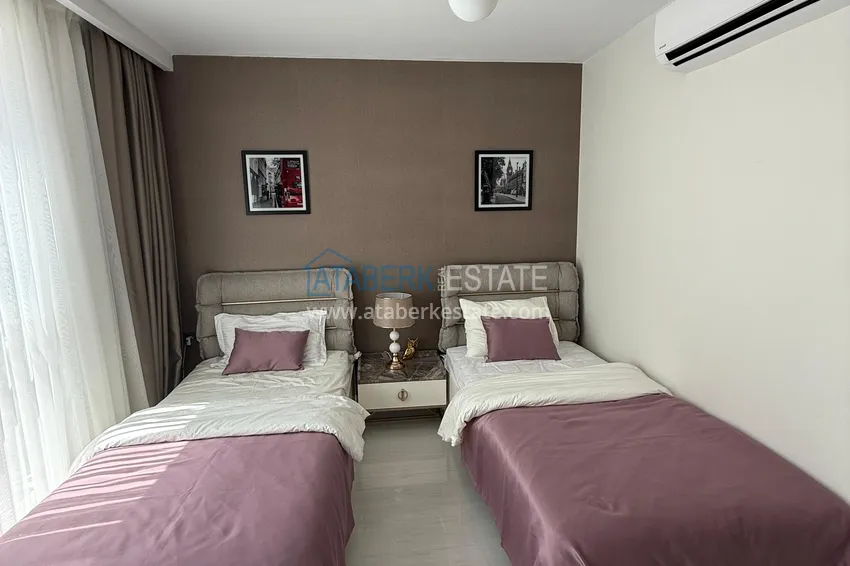 Kupuj  Umeblowane mieszkanie 2+1 XL z pralnią w luksusowym kompleksie — Alanya, Turkler. Nadaje się do zezwolenia na pobyt 13 