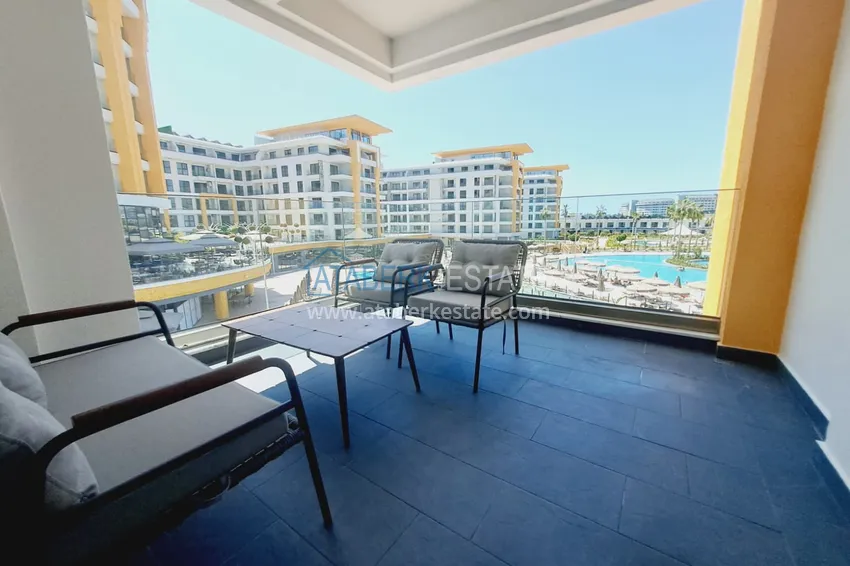 Kupuj  Umeblowane mieszkanie 2+1 XL z pralnią w luksusowym kompleksie — Alanya, Turkler. Nadaje się do zezwolenia na pobyt 21 