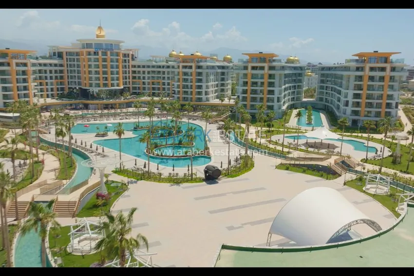Umeblowane mieszkanie 2+1 XL z pralnią w luksusowym kompleksie — Alanya, Turkler. Nadaje się do zezwolenia na pobyt 13 