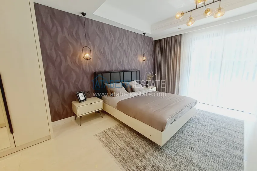 Kupuj  Umeblowane mieszkanie 2+1 XL z pralnią w luksusowym kompleksie — Alanya, Turkler. Nadaje się do zezwolenia na pobyt 8 