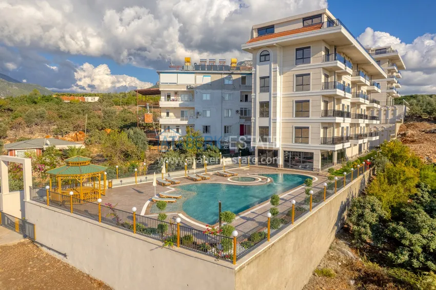 Umeblowany apartament 1+1 z widokiem na morze w Kestel, Alanya  11 