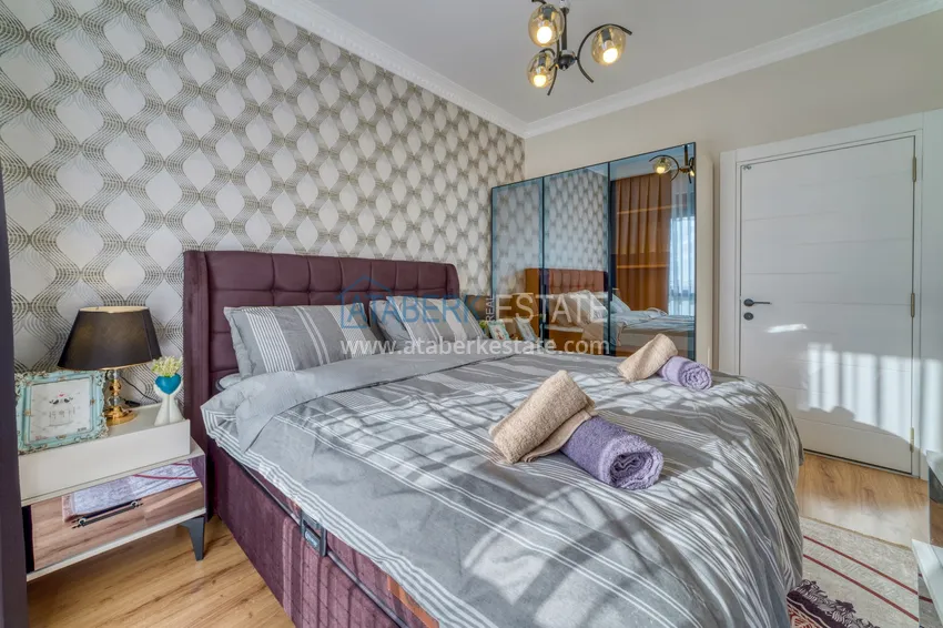 Kupuj  Umeblowany apartament 1+1 z widokiem na morze w Kestel, Alanya  12 