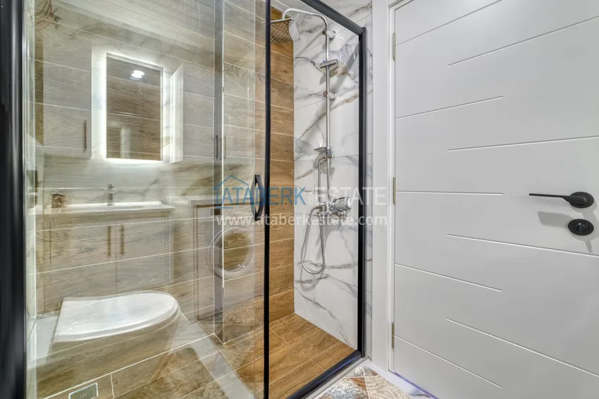 Kupuj  Umeblowany apartament 1+1 z widokiem na morze w Kestel, Alanya  15 
