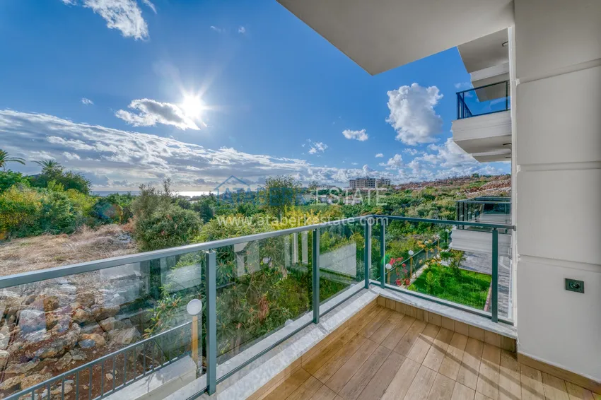 Kupuj  Umeblowany apartament 1+1 z widokiem na morze w Kestel, Alanya  17 