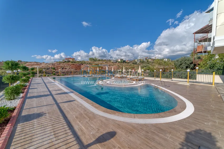 Umeblowany apartament 1+1 z widokiem na morze w Kestel, Alanya  17 