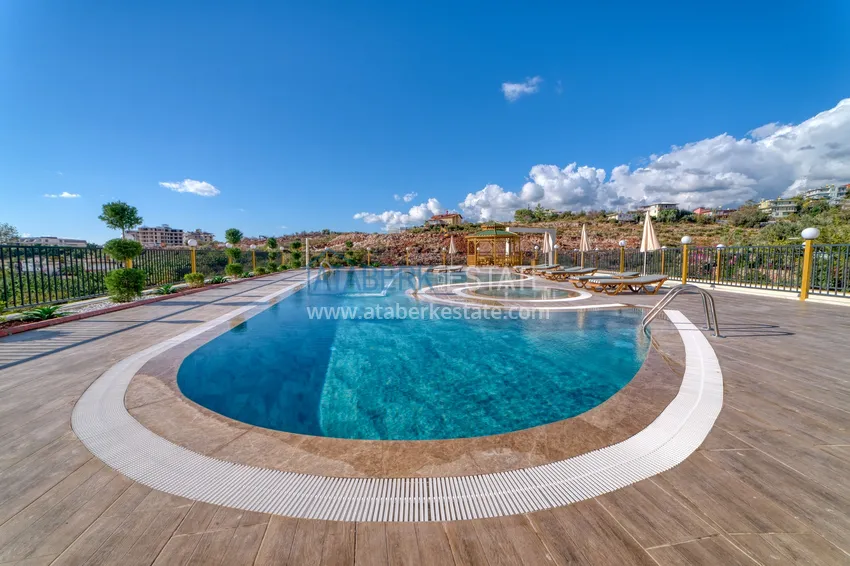 Umeblowany apartament 1+1 z widokiem na morze w Kestel, Alanya  18 
