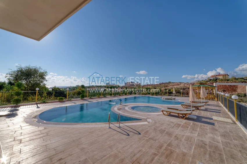 Umeblowany apartament 1+1 z widokiem na morze w Kestel, Alanya  19 