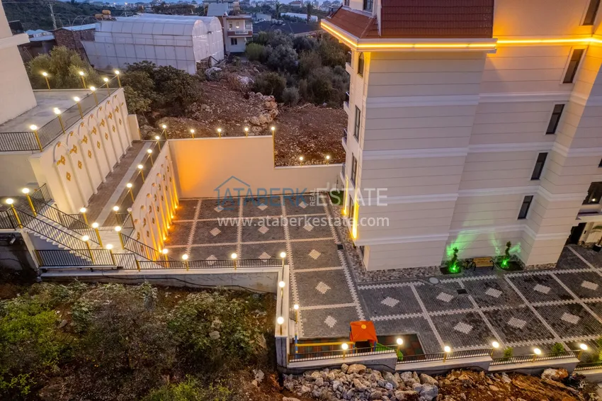 Umeblowany apartament 1+1 z widokiem na morze w Kestel, Alanya  21 