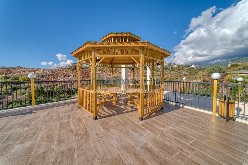Umeblowany apartament 1+1 z widokiem na morze w Kestel, Alanya  22 