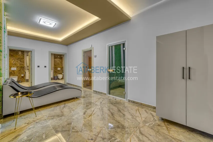 Umeblowany apartament 1+1 z widokiem na morze w Kestel, Alanya  34 