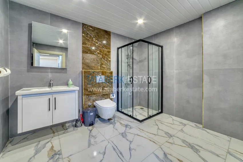 Umeblowany apartament 1+1 z widokiem na morze w Kestel, Alanya  37 