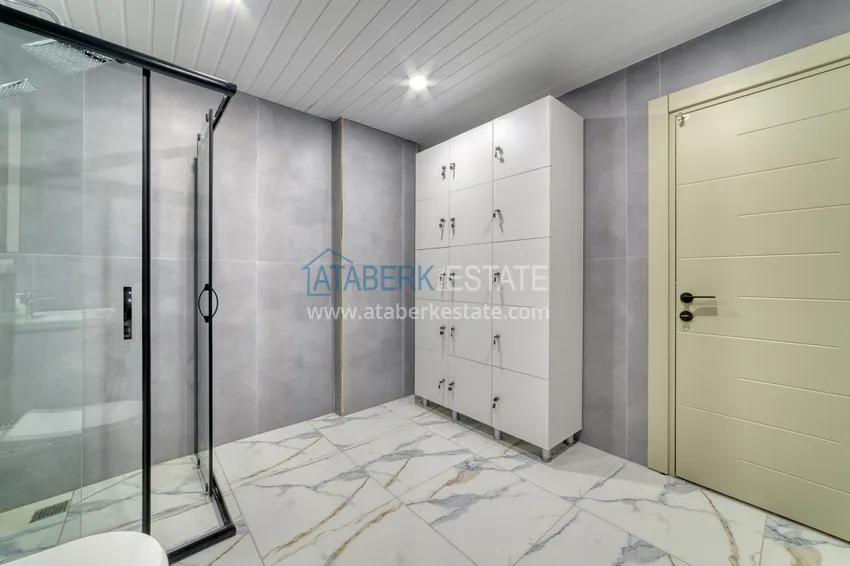 Umeblowany apartament 1+1 z widokiem na morze w Kestel, Alanya  38 