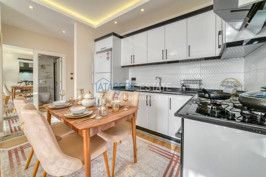 Kupuj  Umeblowany apartament 1+1 z widokiem na morze w Kestel, Alanya  4 