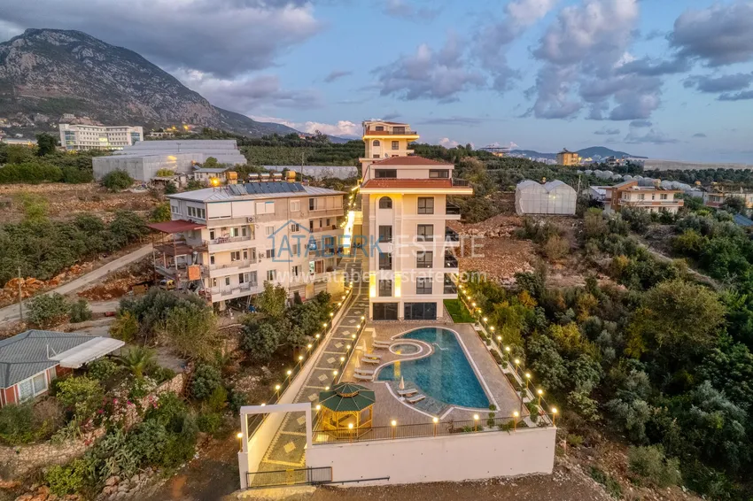Umeblowany apartament 1+1 z widokiem na morze w Kestel, Alanya  4 