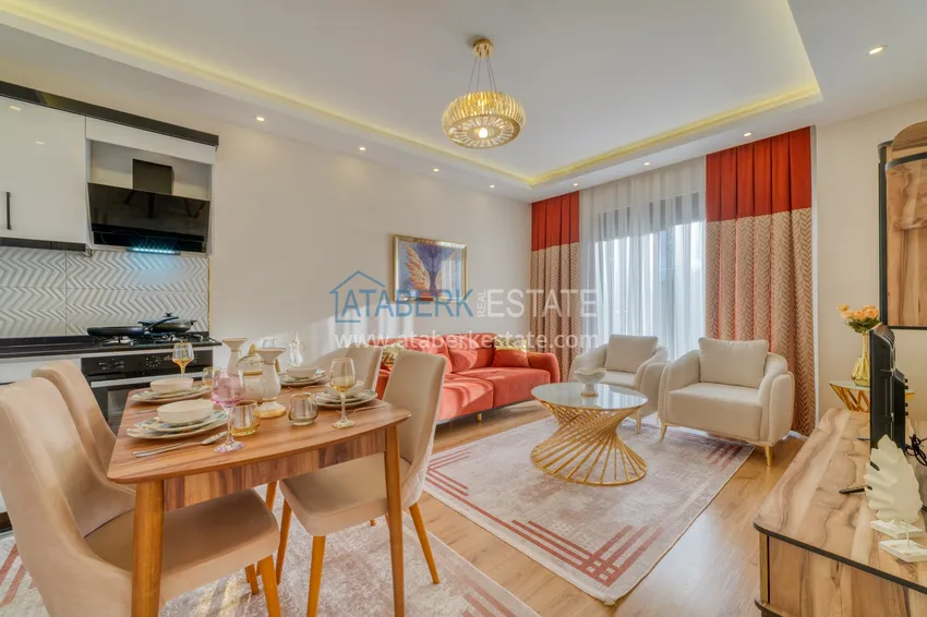 Kupuj  Umeblowany apartament 1+1 z widokiem na morze w Kestel, Alanya  5 