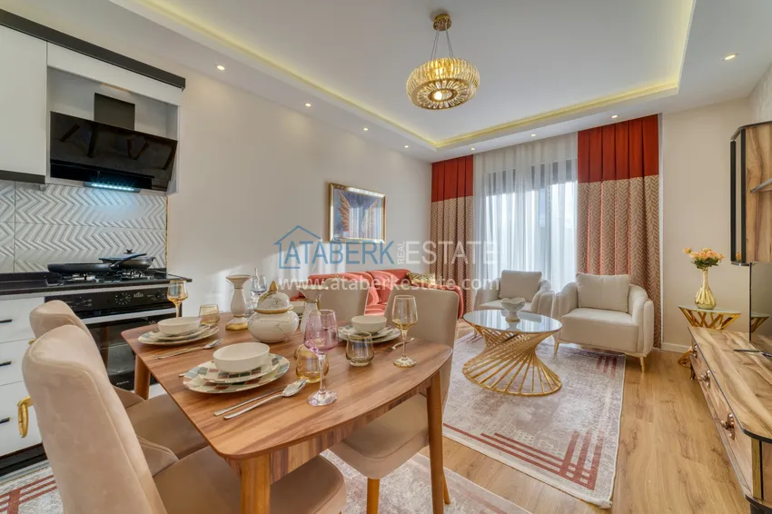 Kupuj  Umeblowany apartament 1+1 z widokiem na morze w Kestel, Alanya  6 