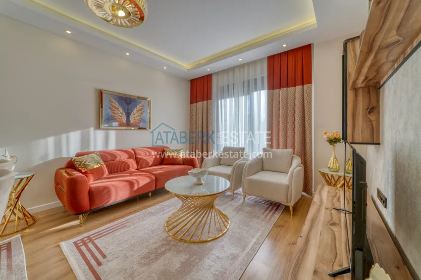 Kupuj  Umeblowany apartament 1+1 z widokiem na morze w Kestel, Alanya  7 