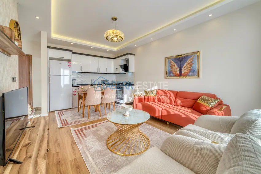 Kupuj  Umeblowany apartament 1+1 z widokiem na morze w Kestel, Alanya  9 