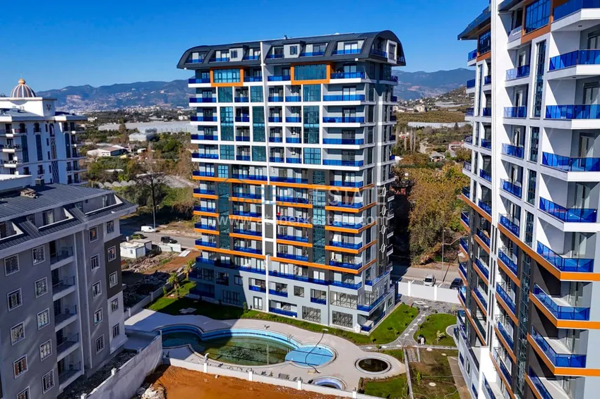 Mieszkanie liniowe 3+1 z pięknym wykończeniem w nowoczesnym kompleksie - dzielnica Mahmutlar, Alanya 2 