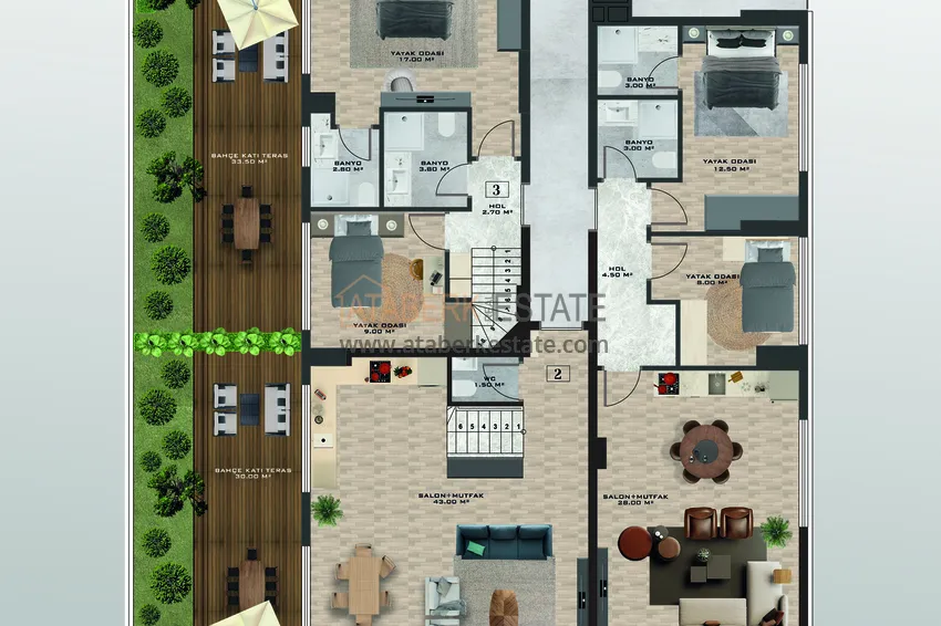 Kupuj taniej Elitarny kompleks mieszkaniowy na pierwszej linii w Kargicaku - Apartamenty od dewelopera z pozwoleniem na wynajem krótkoterminowy 2 