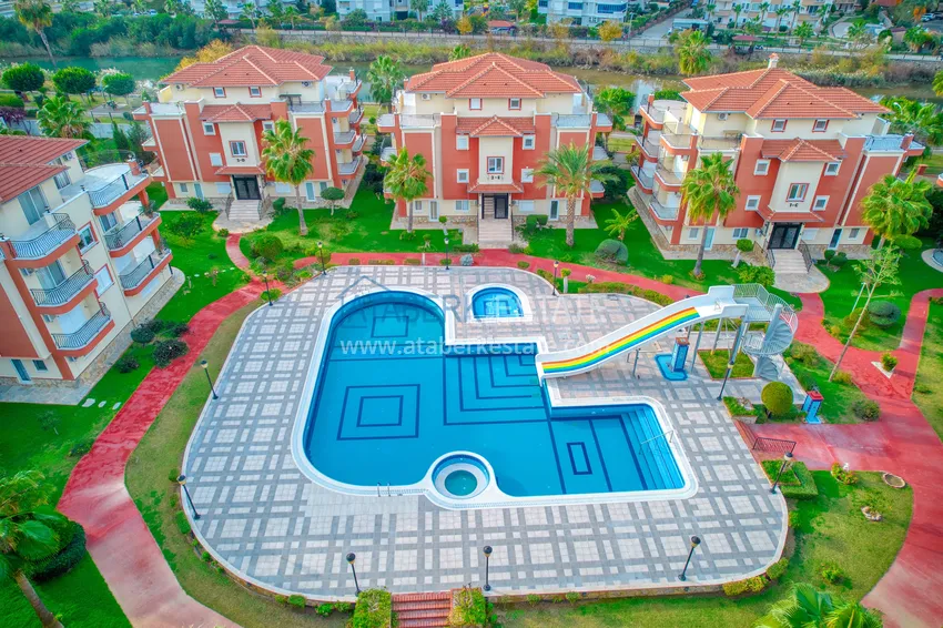 Duplex ogrodowy 4+1 z meblami i widokiem na rzekę Dim w okolicy Kestel 10 