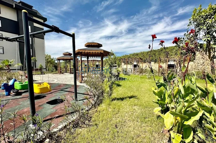 Dwupoziomowy penthouse 3+1 z meblami i widokiem na morze — Avsallar, Alanya 8 