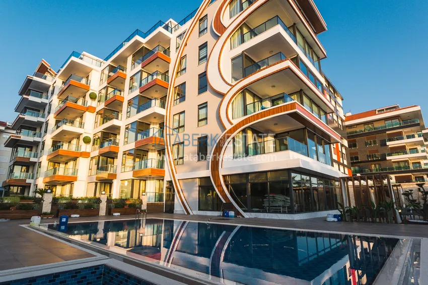 Apartament Linear 4+1 z dostępem do ogrodu w elitarnym kompleksie - pierwszy nadmorski, dzielnica Kestel, Alanya 3 