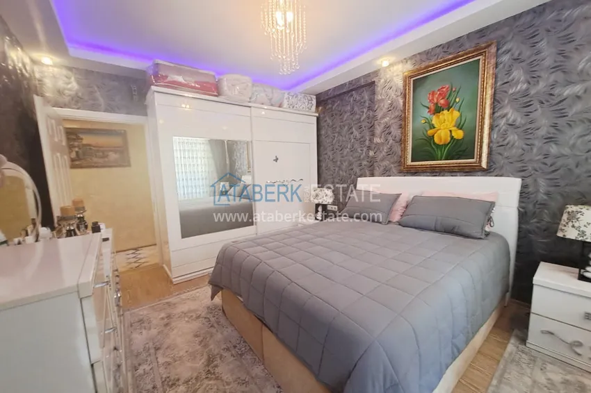 Kupuj  Apartament 2+1 umeblowany od właściciela w rejonie Kleopatry, centrum Alanyi — nadaje się na zezwolenie na pobyt 14 