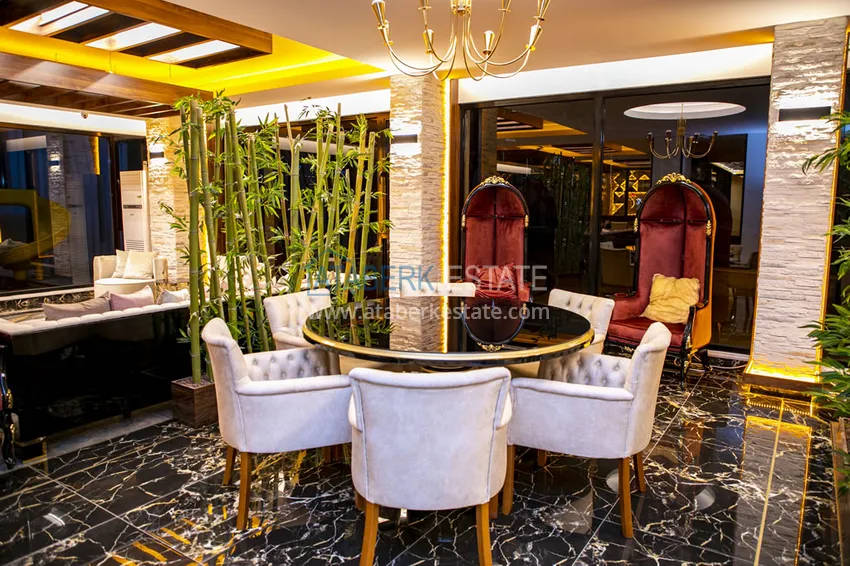 Dwupoziomowy penthouse 4+1 z meblami w luksusowym kompleksie — Mahmutlar, Alanya 15 