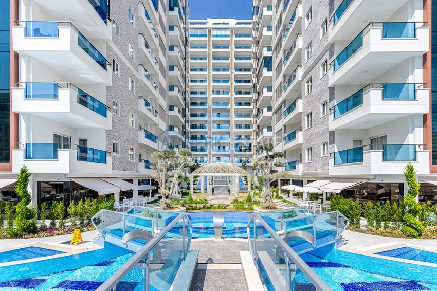 Dwupoziomowy penthouse 4+1 z meblami w luksusowym kompleksie — Mahmutlar, Alanya 2 