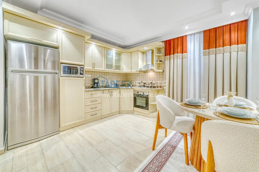 Kupuj  Duplex 4+1 w Alanyi, dzielnica Oba - z designerskim wnętrzem, odpowiednim na zezwolenie na pobyt 8 