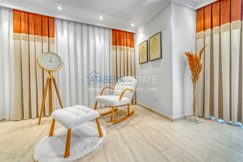 Kupuj  Duplex 4+1 w Alanyi, dzielnica Oba - z designerskim wnętrzem, odpowiednim na zezwolenie na pobyt 13 