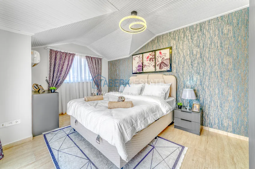 Kupuj  Duplex 4+1 w Alanyi, dzielnica Oba - z designerskim wnętrzem, odpowiednim na zezwolenie na pobyt 40 
