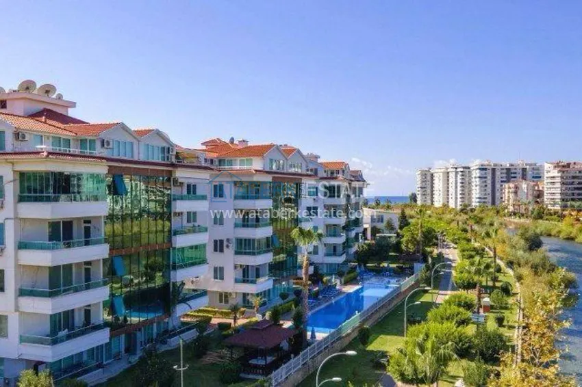 Nowo umeblowane trzypokojowe mieszkanie po remoncie w kompleksie mieszkalnym nad rzeką, Kestel, Alanya 1 