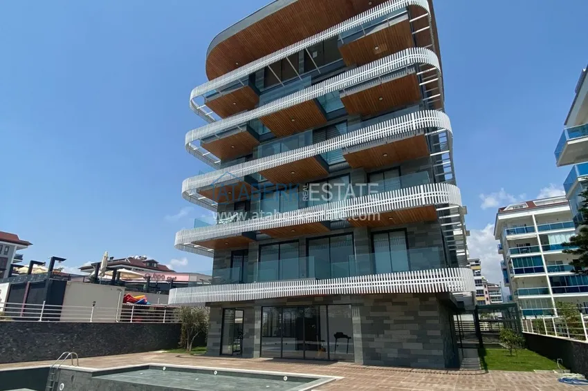 Apartament pod klucz 1+1 z widokiem na morze przy plaży — Alanya, Kestel 2 