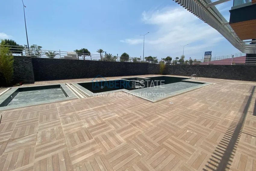 Apartament pod klucz 1+1 z widokiem na morze przy plaży — Alanya, Kestel 3 
