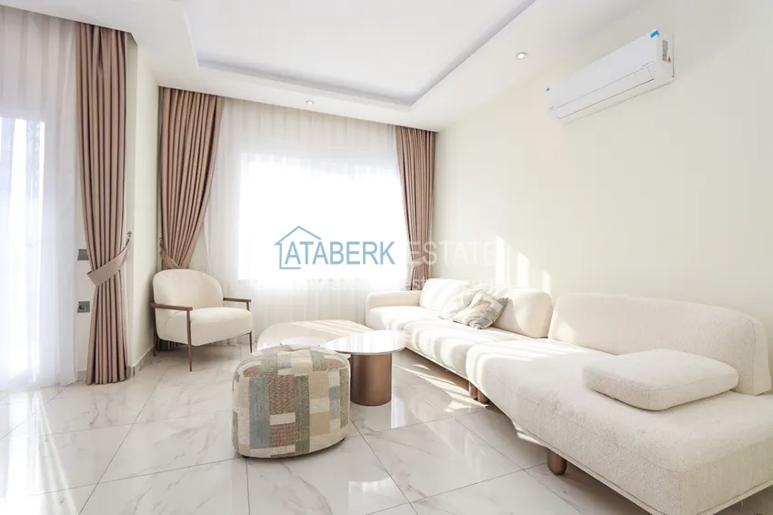 Kupuj  2+1 duplex z meblami w nowoczesnym kompleksie mieszkalnym - Upper Oba, Alanya. Nadaje się do uzyskania zezwolenia na pobyt 5 