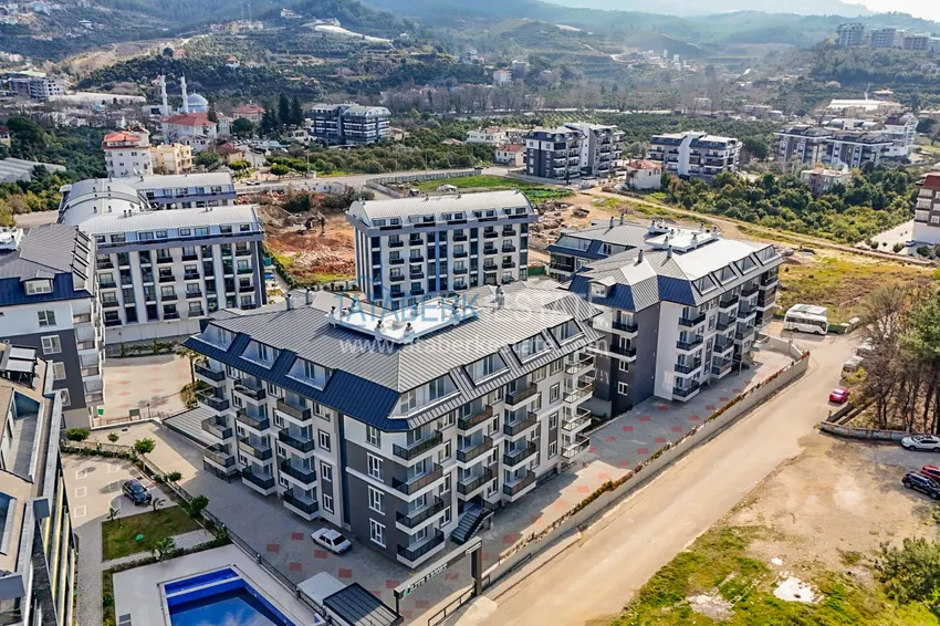 2+1 duplex z meblami w nowoczesnym kompleksie mieszkalnym - Upper Oba, Alanya. Nadaje się do uzyskania zezwolenia na pobyt 7 