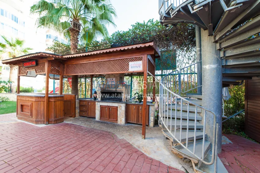 Apartament 2+1 z meblami i widokiem na morze w kompleksie przy plaży — Mahmutlar, Alanya 11 