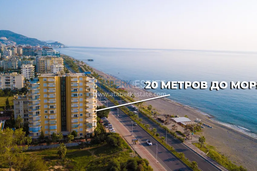 Apartament 2+1 z meblami i widokiem na morze w kompleksie przy plaży — Mahmutlar, Alanya 2 