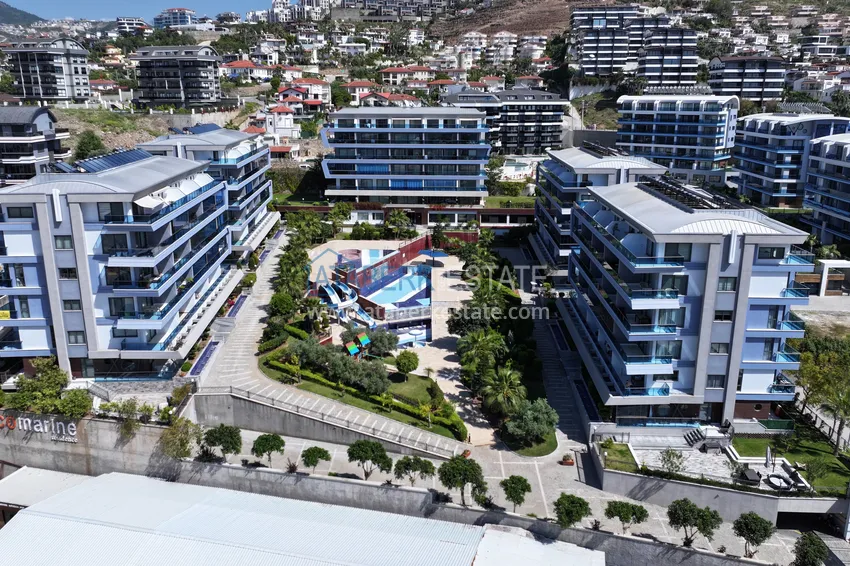 Penthouse 3+1 z prywatnym basenem na tarasie w Kargicak - klasa premium i panoramiczne widoki 4 