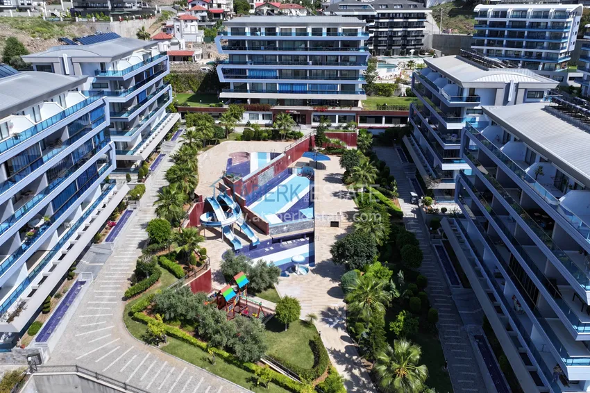 Penthouse 3+1 z prywatnym basenem na tarasie w Kargicak - klasa premium i panoramiczne widoki 5 