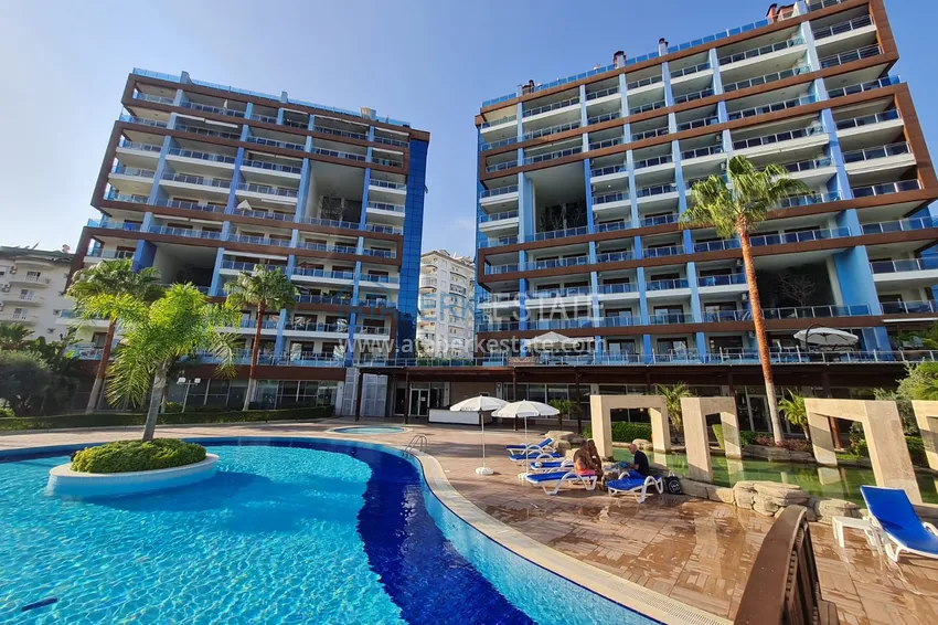 Apartament 2+1 na zezwolenie na pobyt w dzielnicy Alanya Cikcilli - kompleks z infrastrukturą hotelową  8 