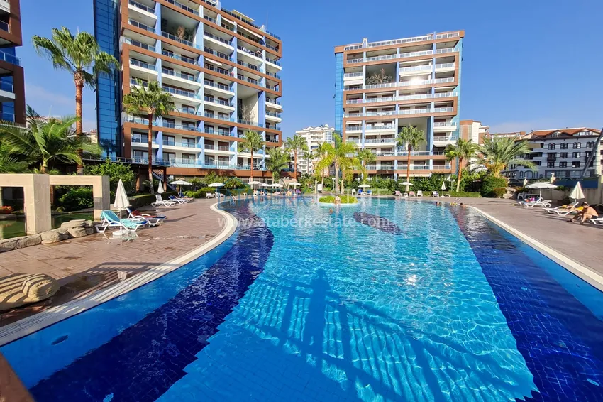 Apartament 2+1 na zezwolenie na pobyt w dzielnicy Alanya Cikcilli - kompleks z infrastrukturą hotelową  9 