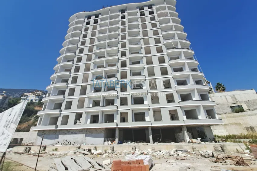 Apartament 1+1 z widokiem na morze i górę Ich Kale w Alanyi, Mahmutlar — sprzedaż od właściciela 2 