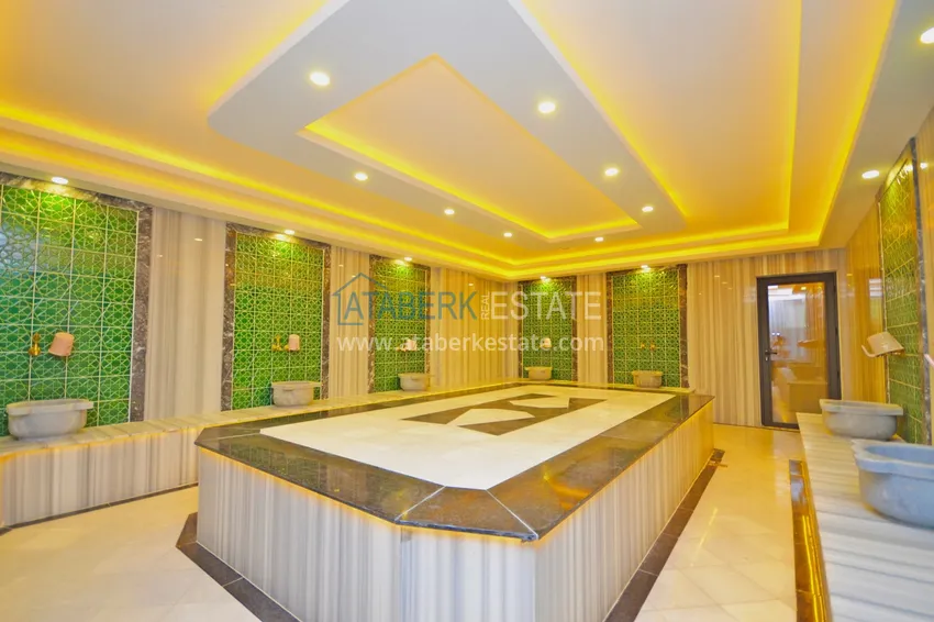 Nowo umeblowane mieszkanie 1+1 w komfortowej rezydencji w Oba, Alanya 14 