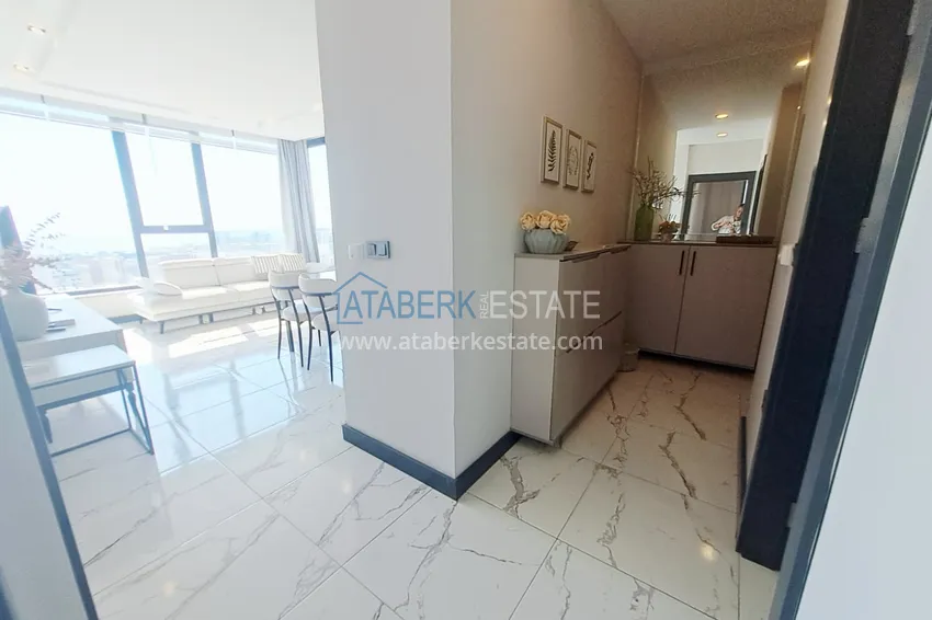 Kupuj  Apartament 2+1 z meblami, przeszklonym balkonem i widokiem na morze w centrum Mahmutlar, Alanya 2 