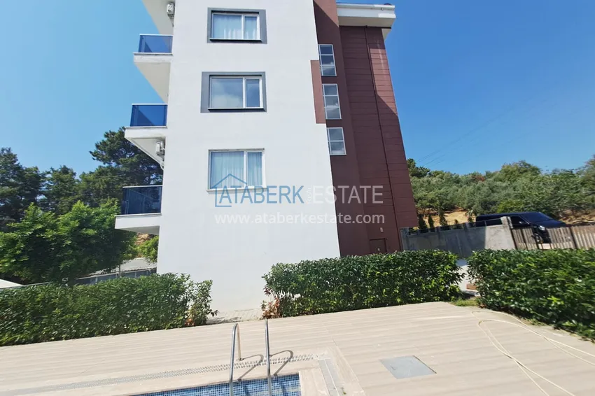 Przytulny apartament 1+1 z nowymi meblami i widokiem na las sosnowy — Avsallar, Alanya 5 